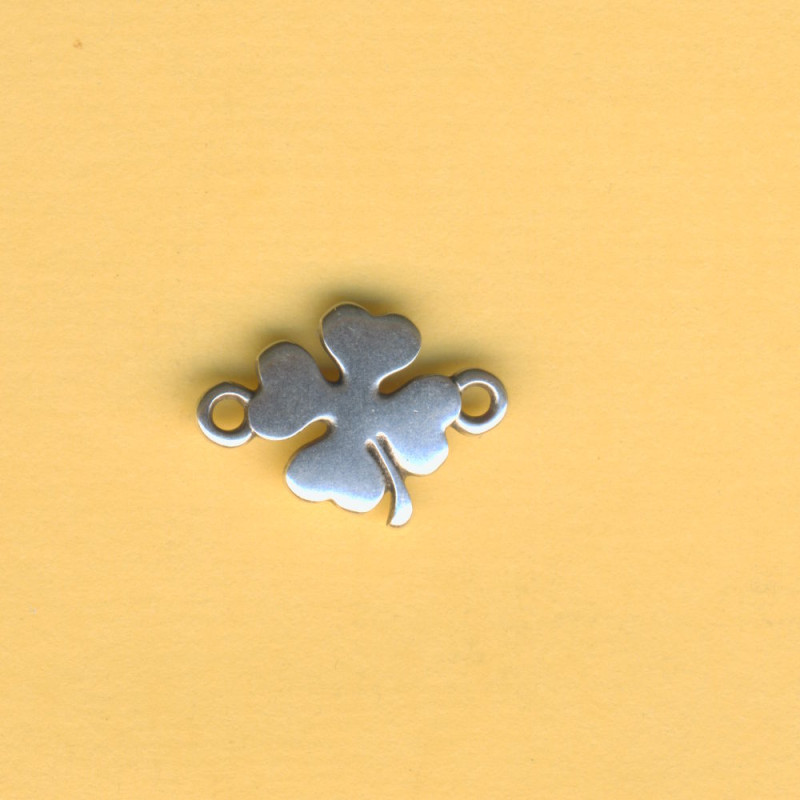mp19891 Armbandverbinder Kleeblatt 16x12mm versilbert