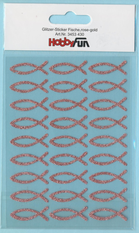 3453430 Glitzer Sticker Fische rosegold