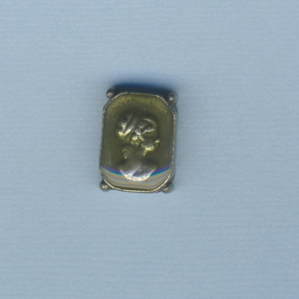 2204880 Metall Zwischenteil Frauenkopf 17x13mm antik grau