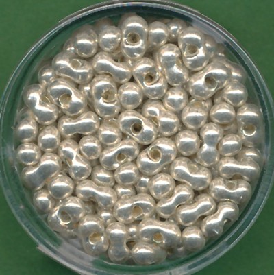 9644994 Farfalle Perlen 6,5x3,2mm silberfarben 17g