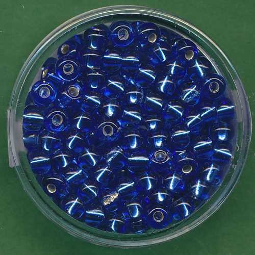 9357054 Rocailles 4,5mm safirblau Silbereinzug 17g