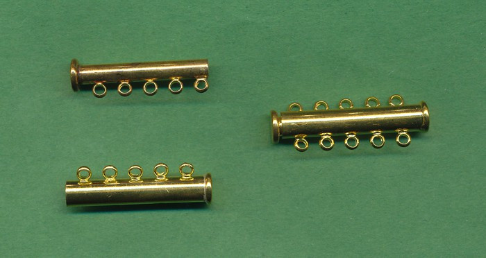 2173806 Magnetschiebeverschluss 5-reihig gold