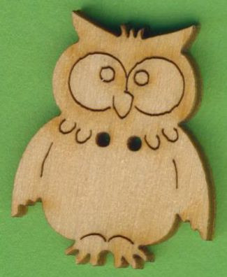 buh4203 Holzknopf Eule 3cm