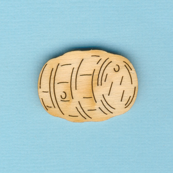 prh6703 Holz Deko Fass 3cm
