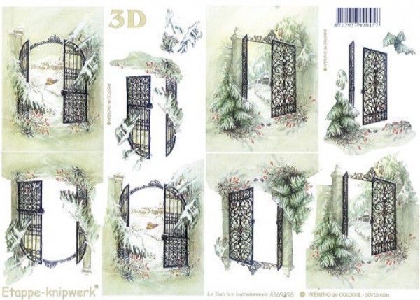 3D Bogen Schneelandschaft