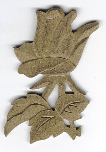 078680023 Holz Dekor Rosenknospe 12,5x8cm