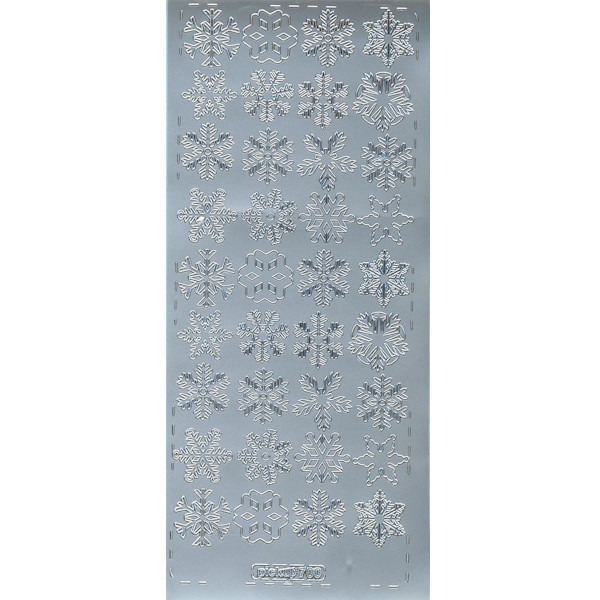 pu700s Sticker Eiskristalle silber