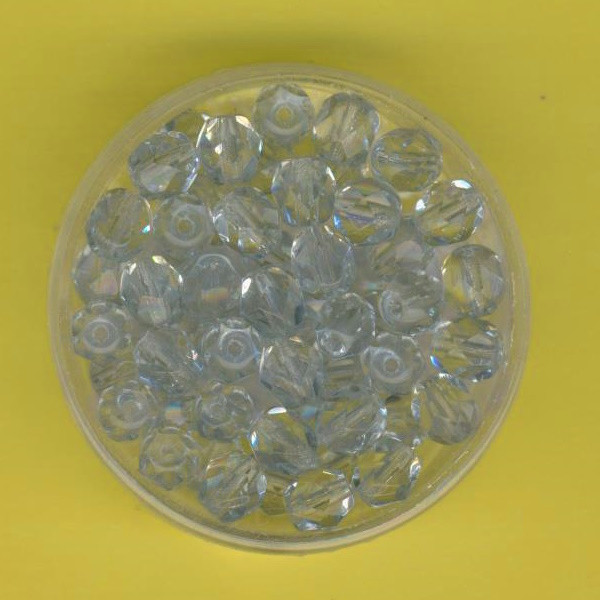 192021 Glasschliffperlen 6mm transparent safir 50 Stück