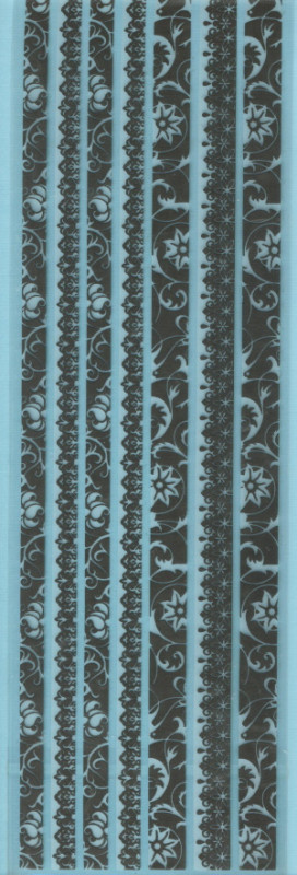 841069 Ribbon Sticker Ornamente schwarz transparent