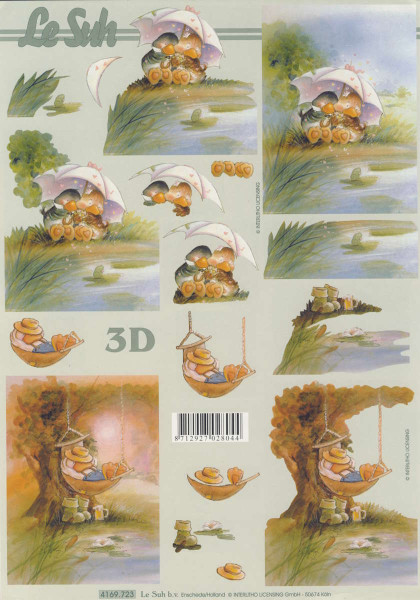 4169.723 3D Motivbogen A4 Ducklings