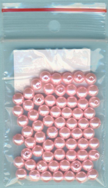 200696849 Wachsperlen 6mm rosa 60 Stück
