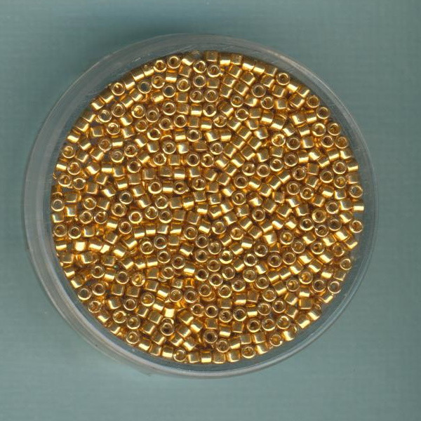 19133 Delica Beads 11/0 2mm gold metallic 5g