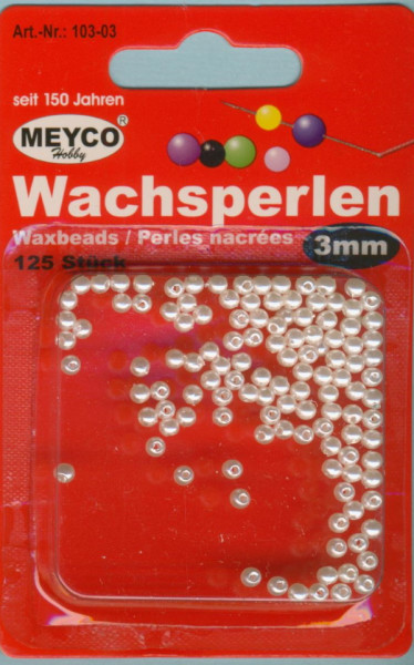 10303 Wachsperlen 3mm champagner 125 Stück