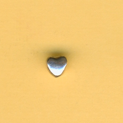 572071a Metallperle Herz 6mm silber