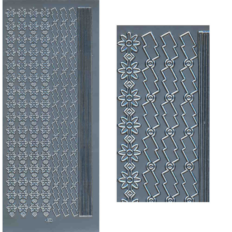 cl2006s Sticker Linien 7 silber