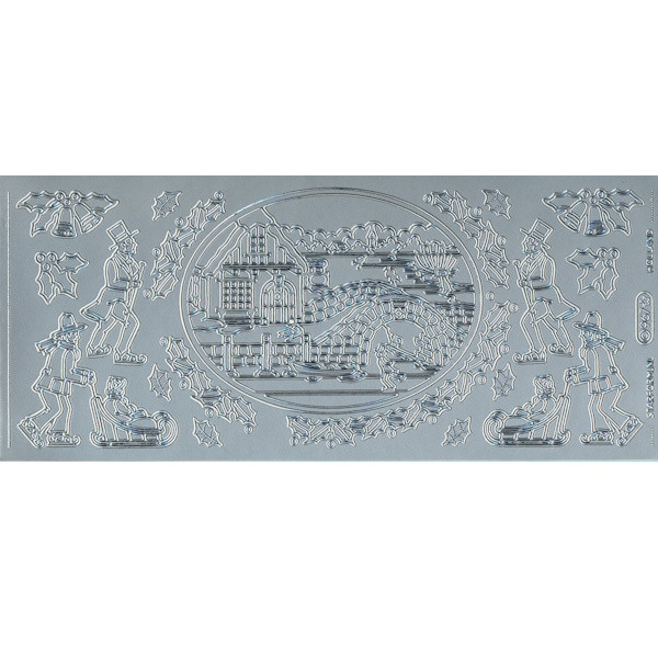 ls967s Sticker Winterspaziergang silber
