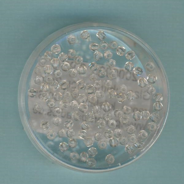 2000030 Glasschliffperlen 2mm transparent kristall 100 Stück