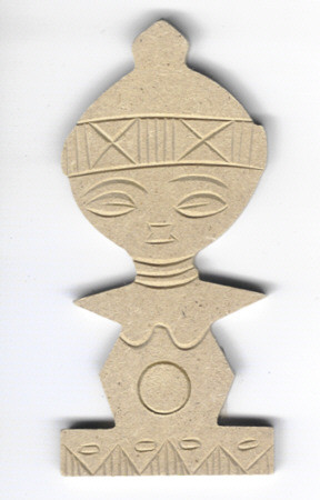 073600021 Holz Dekor Afrikanisches Symbol 12,7x6cm