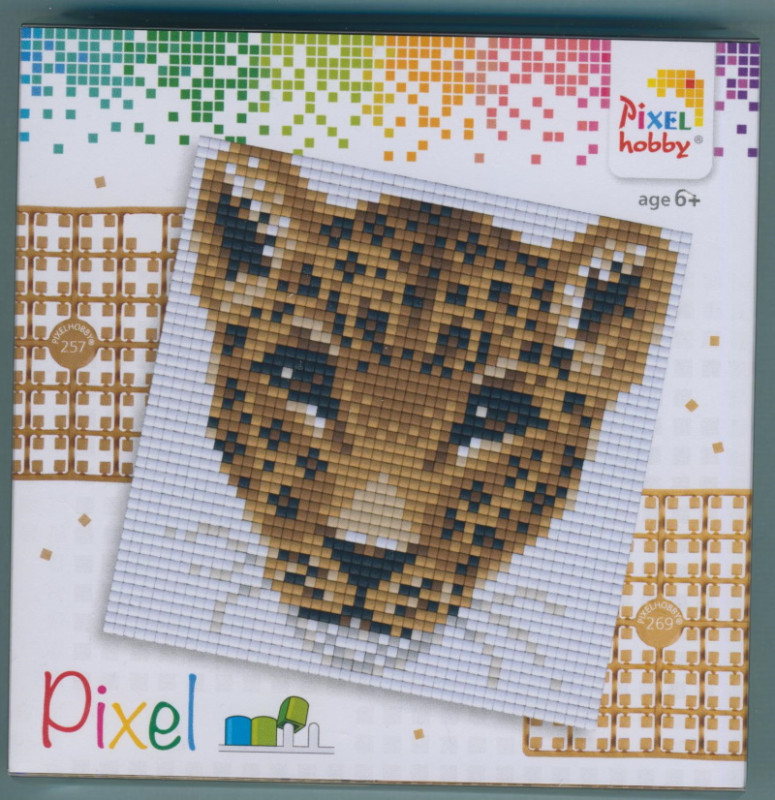 px44020 Pixelhobby Set 4 kleine Basisplatten Leopard