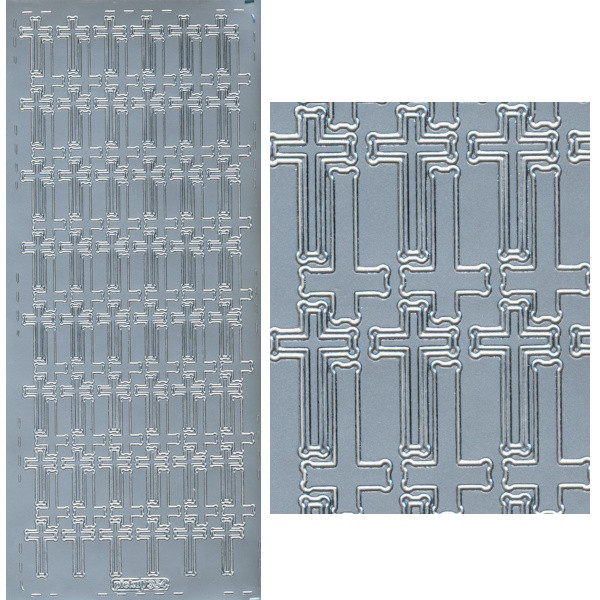 pu354s Sticker Kreuze 3 silber