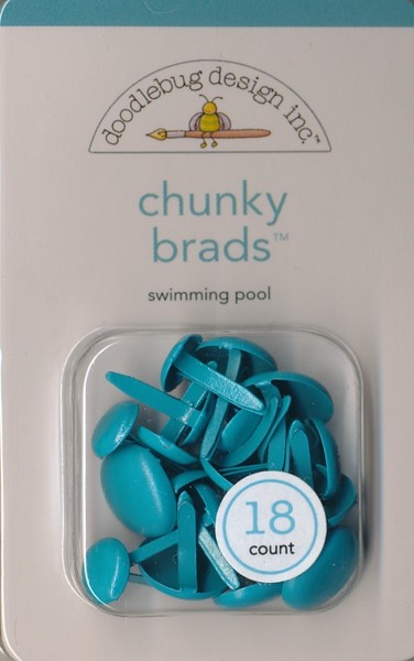 Doodlebug - Chunky Brads - swimming pool