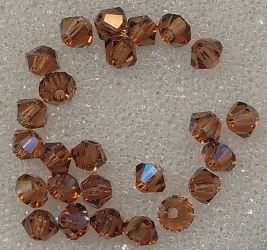 Swarovski Glasschliffperlen 3mm smoked topas