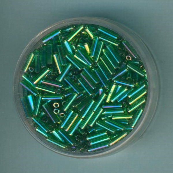 70179 Miyuki Stifte 6mm transparent grün AB 10g