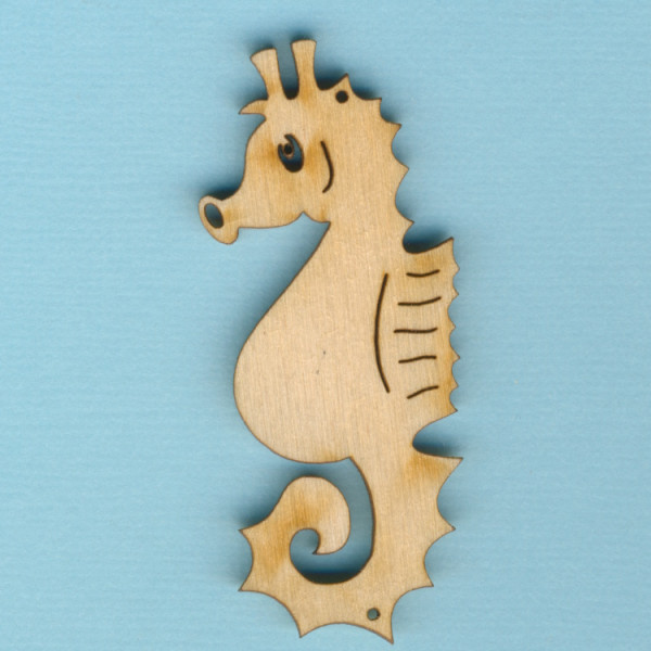map5006 Holz Deko Seepferdchen 6cm
