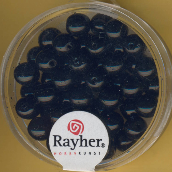 14401576 Glaswachsperlen 6mm schwarz 45 Stück