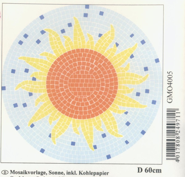 gmo4005 Mosaikvorlage Sonne 60cm