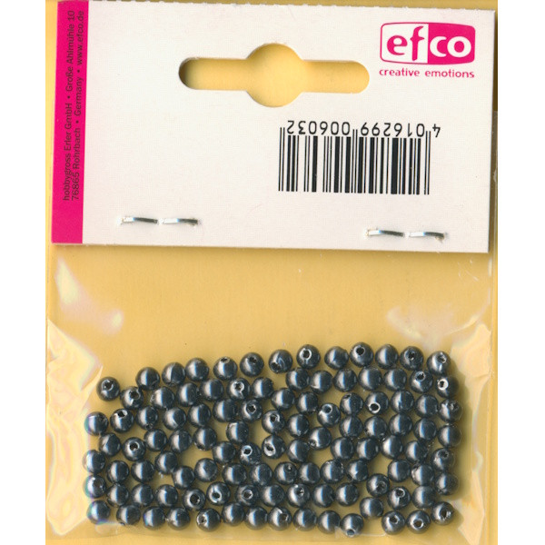 1031080 Wachsperlen 4mm anthrazit 100 Stück