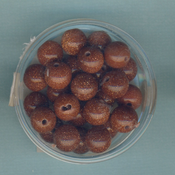 4866-08094 Halbedelsteinperle Goldfluss 8mm 25 Stück