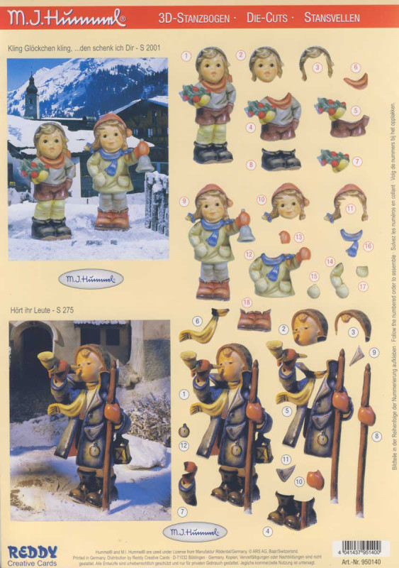 950140 3D Stanzbogen M I Hummel Kling Glöckchen Kling