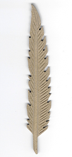 077820003 Holz Dekor Feder 17,5x3cm