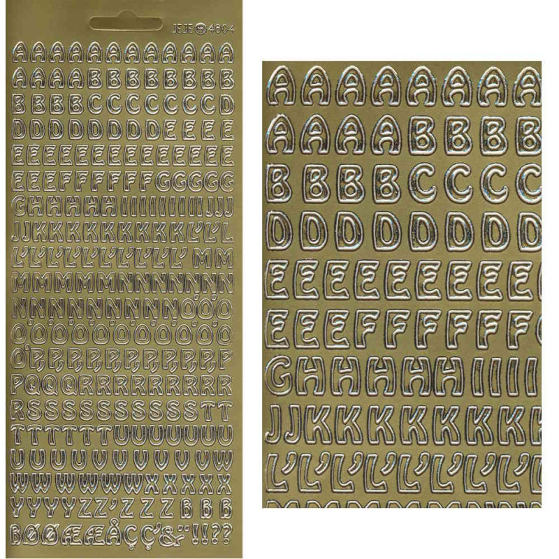 3460257 Sticker Buchstaben 8mm gold