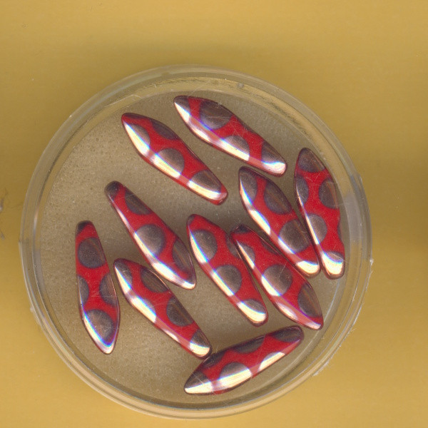 4834-16244 Dagger Beads 16x5mm rot kupfer 10 Stück