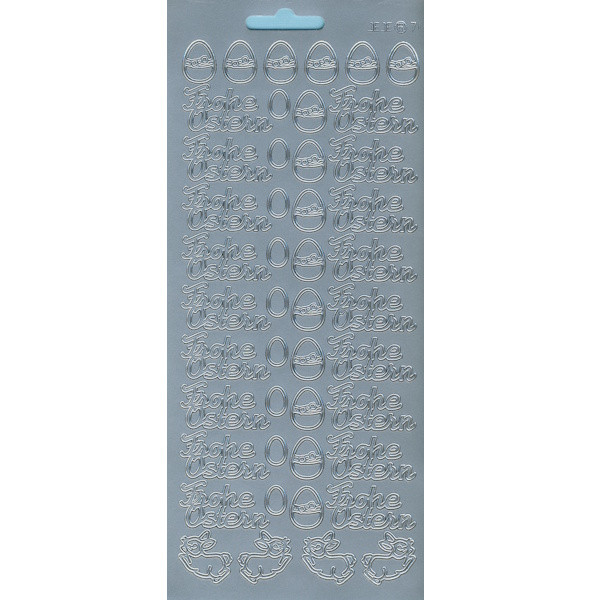 71s Sticker Frohe Ostern 2 silber