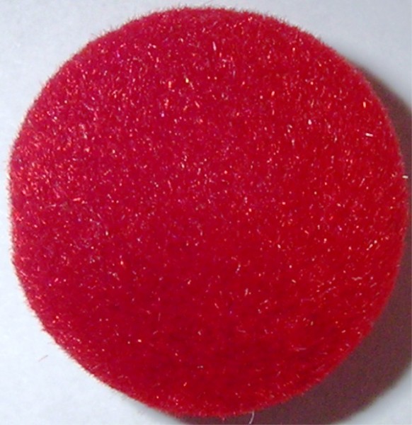 Acrylflausch-Perle 25mm rot