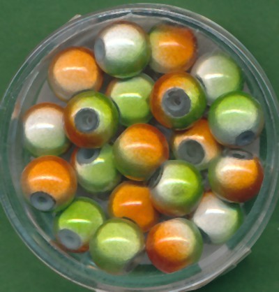 Miracle-Beads 8mm orange-grün
