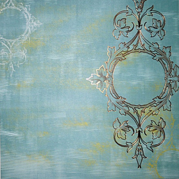 Scrapbook-Blatt Blue Circle Frame