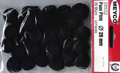 Pom Pom 20mm schwarz