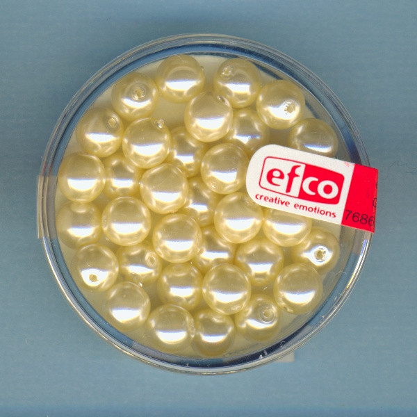 2102502 Glaswachsperlen 6mm creme 34 Stück