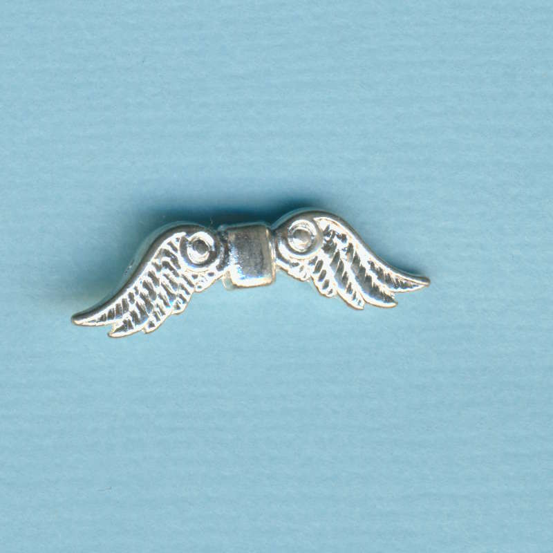 572-137A Metallzierteil Flügel 23mm echt versilbert