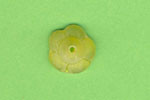4492091 Glasperle Blume gelb matt 12mm