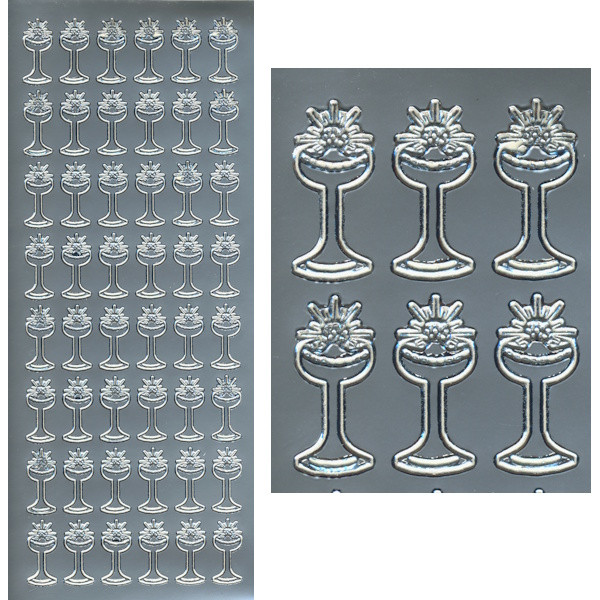 cl1872s Sticker Monstranz klein 2 silber