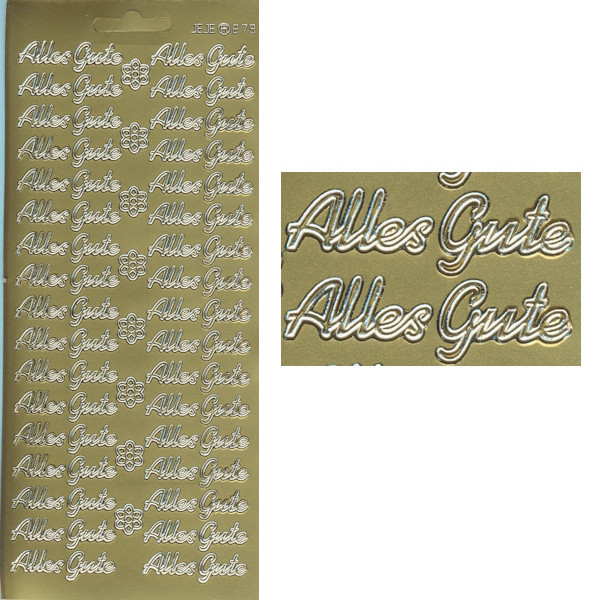 rd279g Sticker Alles Gute 3 gold