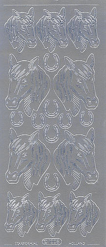 mh930218s Sticker Pferde silber