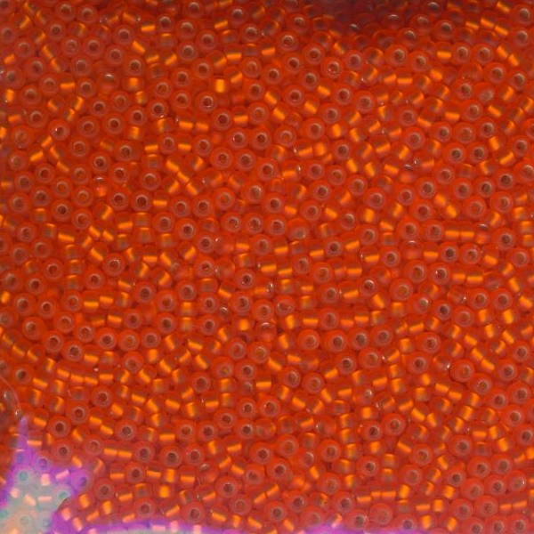 20179 Miyuki Rocailles 11/0 2mm orange silbereinzug matt 50g