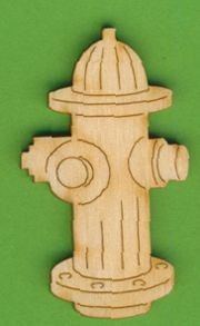 Holz-Deko Hydrant 5cm