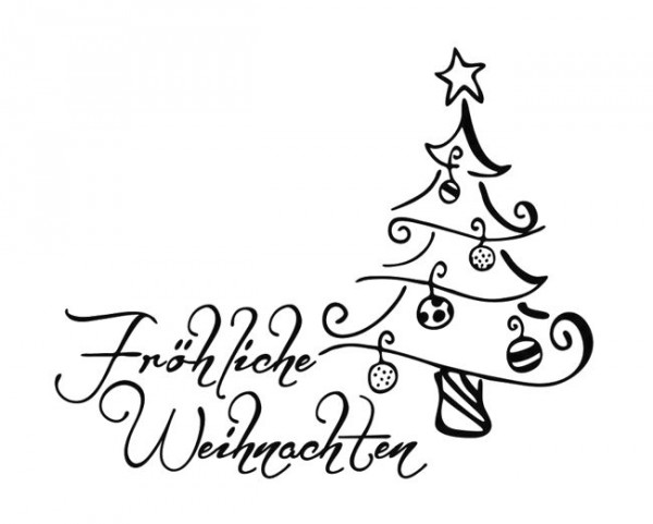 Stempel "Fröhliche Weihnachten"